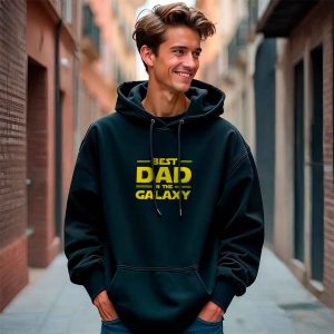 Logo Best dad in the galaxy<br>Polera de algodón<br>premium