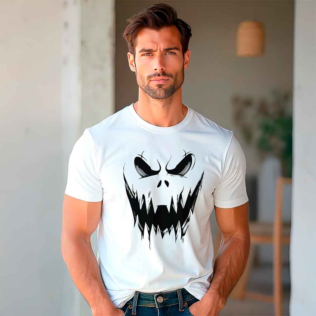 Logo Scary Face<br>Camiseta de Pima y/o Jersey - Imagen 2