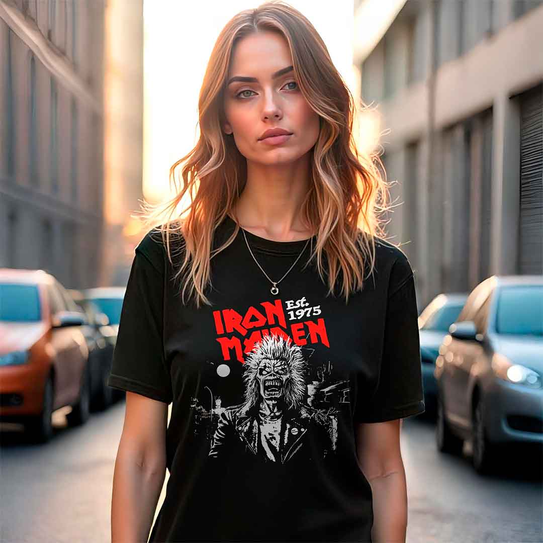 Logo Iron Maiden 1975<br>Camiseta de Pima y/o Jersey