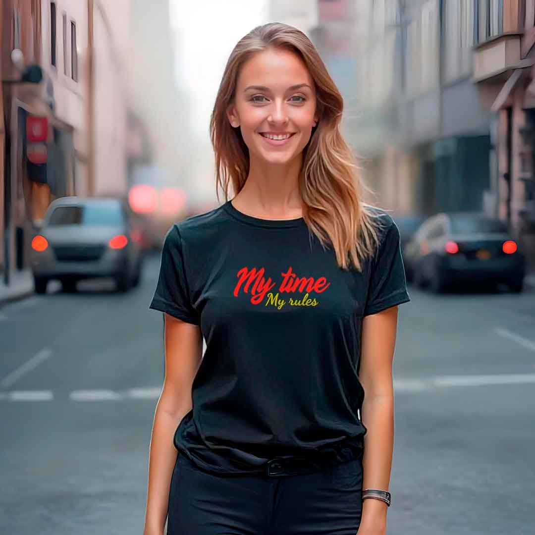 Logo My time my rules<br>Camiseta de Pima y/o Jersey - Imagen 2