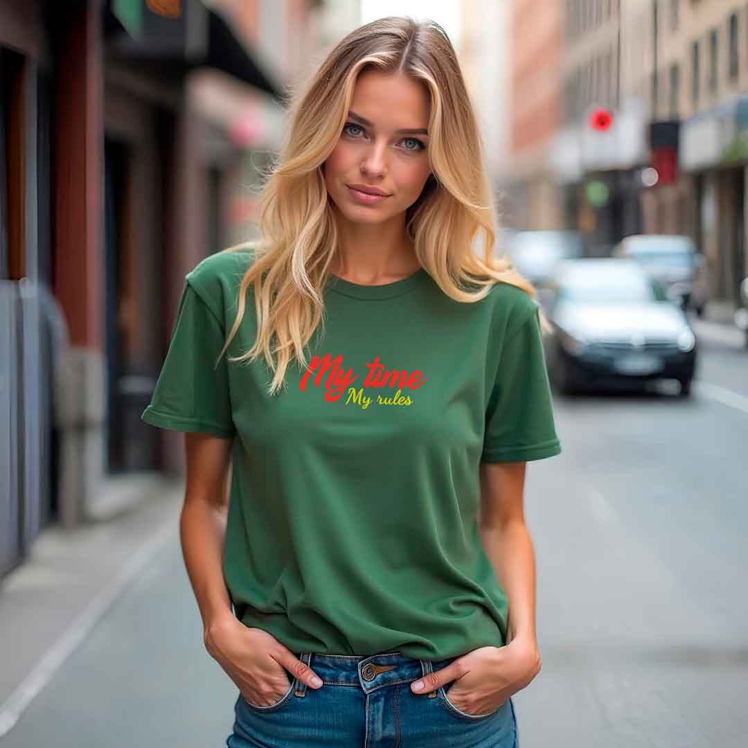 Logo My time my rules<br>Camiseta de Pima y/o Jersey