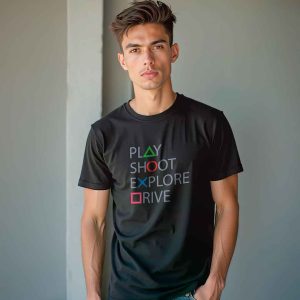 Logo Playstation<br>Camiseta de Pima y/o Jersey
