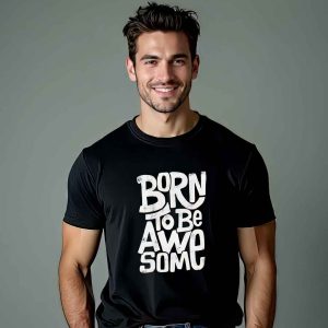 Logo Born to be awesome<br>Camiseta de Pima y/o Jersey
