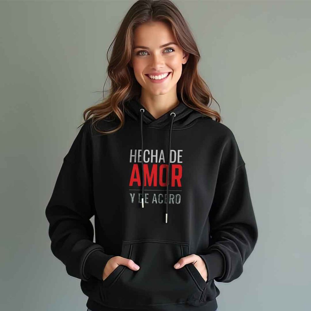 Logo Hecha de amor y de acero<br>Polera de algodón<br>premium