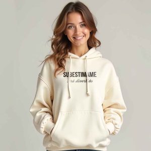 Logo Subestimame será divertido<br>Polera de algodón<br>premium
