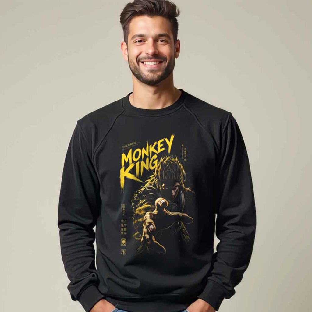 Logo Monkey King<br>Polera de algodón<br>premium