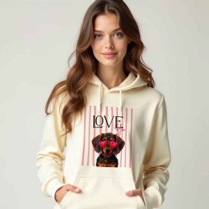 Logo Dachshund Love You<br>Polera de algodón<br>premium