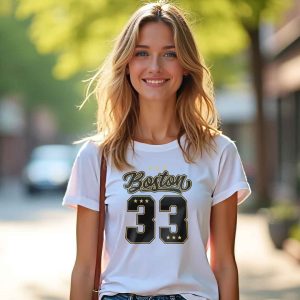 Logo Boston<br>Camiseta de Pima y/o Jersey